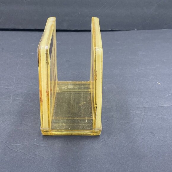 Vtg Napkin Holder 70's Lucite Resin Acrylic Seeds Flowers Farmhouse Granola - Picture 4 of 12